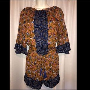 ‘Floral Caramel Mix’ Romper